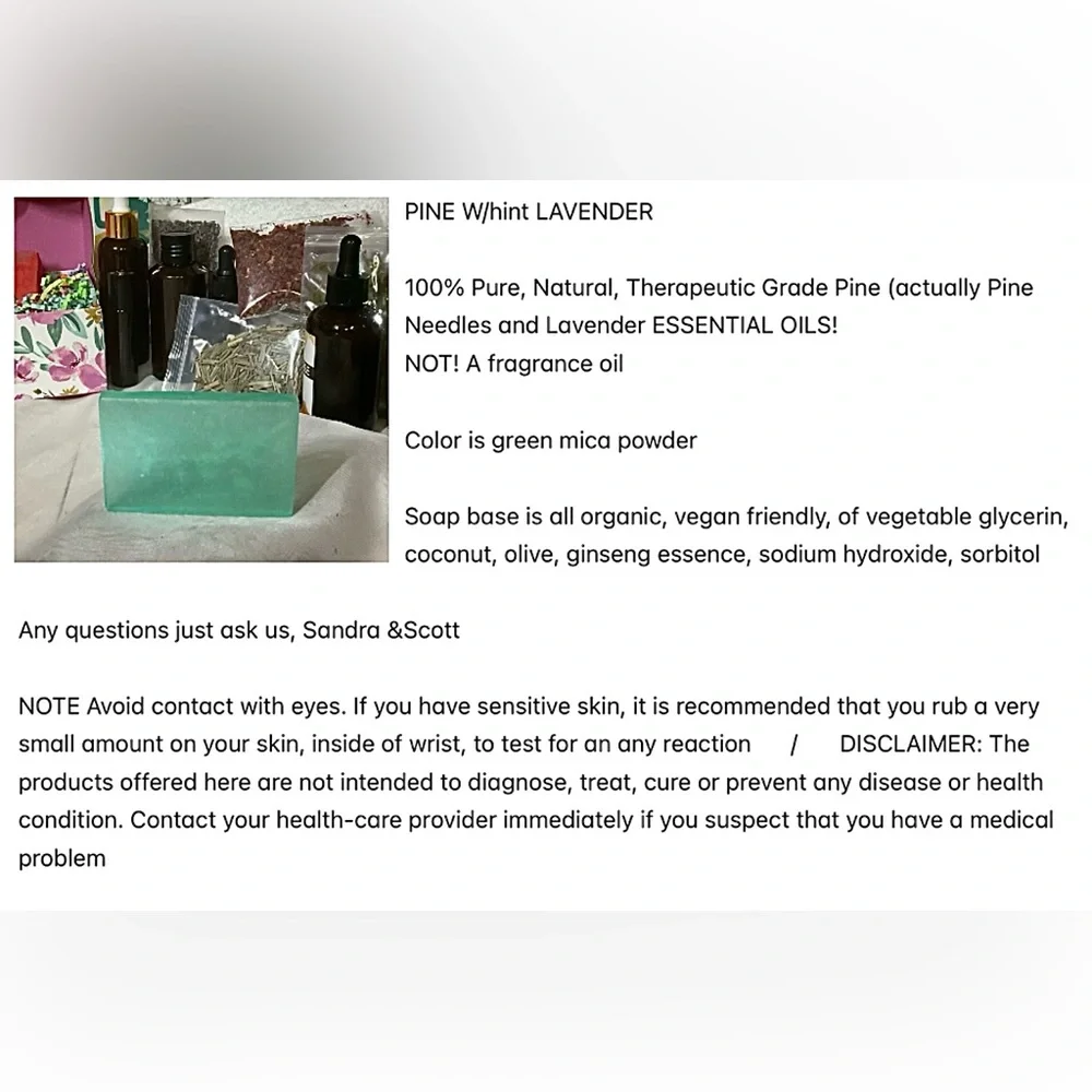 2nd Sample 5 Pak Homemade Creamsicle ‘Carterii’ Frankincense Myrrh Homemade Soap - Picture 8 of 11